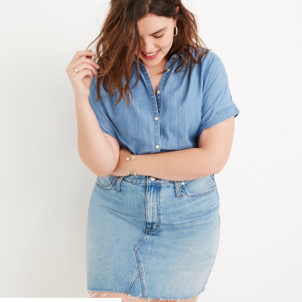 Madewell Rigid A-Line Denim Skirt Sz 32